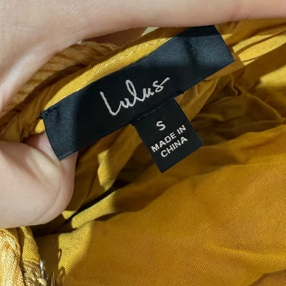 Lulu's Downright Darling Yellow Backless Ruffle Halter Mini Dress Sundress Chic - Picture 6 of 7